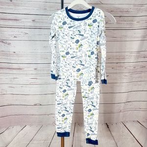 Carter's white blue Dog Cool Awesome long sleeve pants snug fit pj set